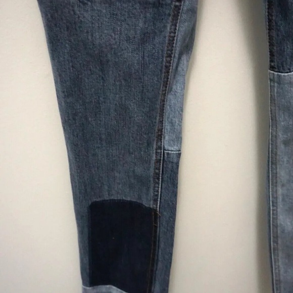 Free People Patchwork Jeans Relaxed Straight Skinny Mid-Rise 26 - Picture 8 of 8